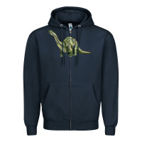 Navy dinosaur brontosaurus Zipper Hoodie - Artiststas