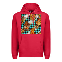 Cardinal thanksgiving gnomies with leopard and tartan seamless pattern bbs Premium Hoodie - BundleAndBundleShop