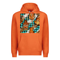 Carrot thanksgiving gnomies with leopard and tartan seamless pattern bbs Premium Hoodie - BundleAndBundleShop