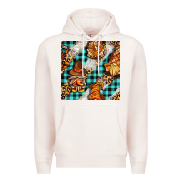 Pale Pink thanksgiving gnomies with leopard and tartan seamless pattern bbs Premium Hoodie - BundleAndBundleShop