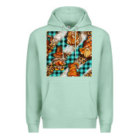 Seafoam thanksgiving gnomies with leopard and tartan seamless pattern bbs Premium Hoodie - BundleAndBundleShop