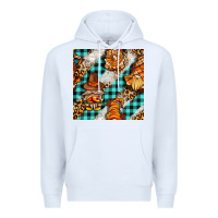 White thanksgiving gnomies with leopard and tartan seamless pattern bbs Premium Hoodie - BundleAndBundleShop