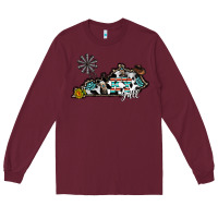 Burgundy ky yall western Long Sleeve Tee - CowhideDigitalArt