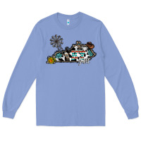 Colony Blue ky yall western Long Sleeve Tee - CowhideDigitalArt