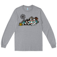 Heather Grey ky yall western Long Sleeve Tee - CowhideDigitalArt