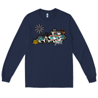 Navy ky yall western Long Sleeve Tee - CowhideDigitalArt