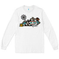White ky yall western Long Sleeve Tee - CowhideDigitalArt