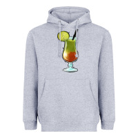 Heather Grey Margarita Glass Heavyweight Hoodie - Jasminsmagicworld