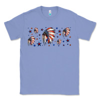 Colony Blue patriotic native American headdress 16oz libbey cup Classic Tee - HRA Design Shop