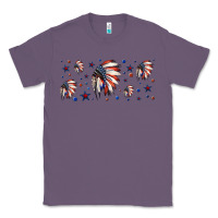 Lavender patriotic native American headdress 16oz libbey cup Classic Tee - HRA Design Shop