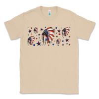 Mushroom patriotic native American headdress 16oz libbey cup Classic Tee - HRA Design Shop