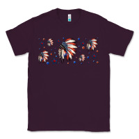 Plum patriotic native American headdress 16oz libbey cup Classic Tee - HRA Design Shop