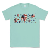 Seafoam patriotic native American headdress 16oz libbey cup Classic Tee - HRA Design Shop