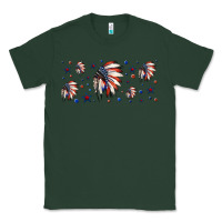 Sports Green patriotic native American headdress 16oz libbey cup Classic Tee - HRA Design Shop