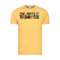 Vintage Mustard one merry teacher Vintage Tee - RanaPortraitStore