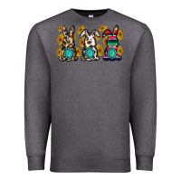 Charcoal Heather western bunny Premium Sweatshirt - MaliasSmallBusiness