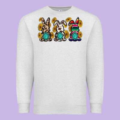 Western Bunny Premium Sweatshirt Designed By Maliassmallbusiness