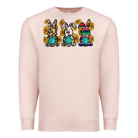 Pale Pink western bunny Premium Sweatshirt - MaliasSmallBusiness