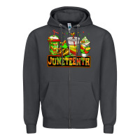 Smoke juneteenth afro coffee cups Zipper Hoodie - Jasminsmagicworld