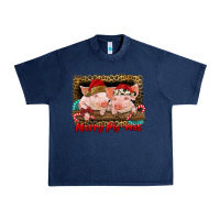 Navy merry pig mas Urban Heavy Tee - RanaPortraitStore