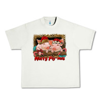Pistachio merry pig mas Urban Heavy Tee - RanaPortraitStore