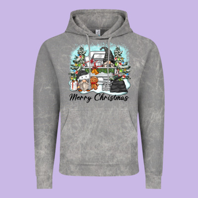 Merry Christmas Gnomes Vintage Hoodie Designed By Zillion Design Studio