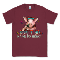 Burgundy don't go bacon my heart Classic Tee - CowhideDigitalArt