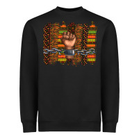 Black black history brushstroke Heavyweight Sweatshirt - texasbilliewilder