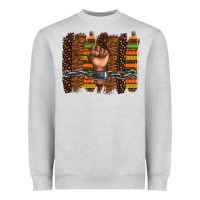 Heather Grey black history brushstroke Heavyweight Sweatshirt - texasbilliewilder