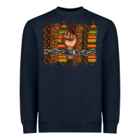Navy black history brushstroke Heavyweight Sweatshirt - texasbilliewilder