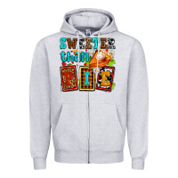 Heather Grey sweeter than pie with pumpkin pie Zipper Hoodie - AdoDesignShop