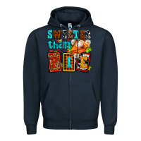 Navy sweeter than pie with pumpkin pie Zipper Hoodie - AdoDesignShop