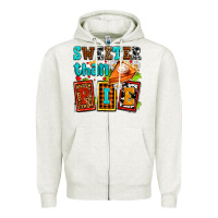 Oatmeal Heather sweeter than pie with pumpkin pie Zipper Hoodie - AdoDesignShop