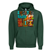 Sports Green sweeter than pie with pumpkin pie Zipper Hoodie - AdoDesignShop