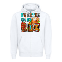 White sweeter than pie with pumpkin pie Zipper Hoodie - AdoDesignShop