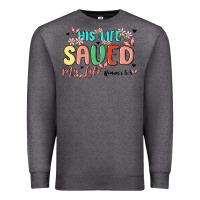 Charcoal Heather his life saved my life Premium Sweatshirt - MaliasSmallBusiness