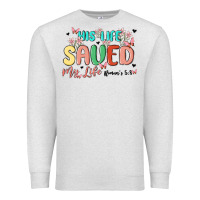 Oatmeal Heather his life saved my life Premium Sweatshirt - MaliasSmallBusiness