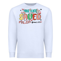 White his life saved my life Premium Sweatshirt - MaliasSmallBusiness