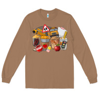Toasted Coconut School Bus Coffee Cups Long Sleeve Tee - FaDigitalArtStudio