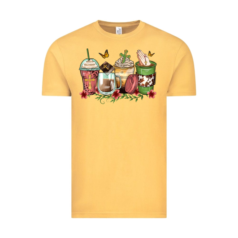 Faith Coffee Cups Vintage Tee by Zillion Design Studio | Teevron