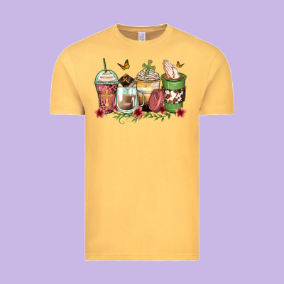 Faith Coffee Cups Vintage Tee Designed By Zillion Design Studio