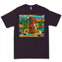 Plum western horse cowboy hat cactus sunflowers glitter cowhide serape turq Premium Tee - Artiststas
