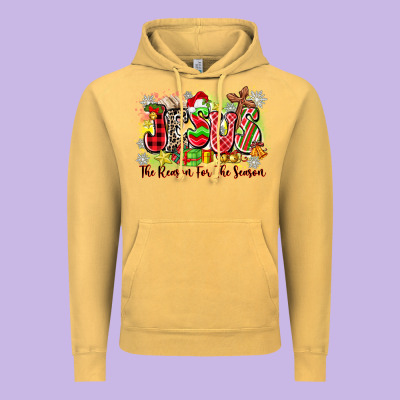 Jesus The Reason For The Season Vintage Hoodie Designed By Zillion Design Studio