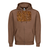 Chestnut leopard glitter background Zipper Hoodie - JahusDesignShop