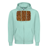 Leopard Glitter Background Zipper Hoodie | Teevron