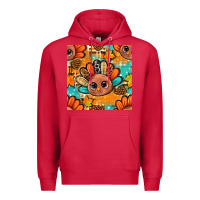 Cardinal thanksgiving turkey and cone with tartan seamless pattern bbs Premium Hoodie - BundleAndBundleShop