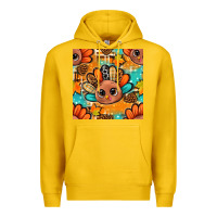 Lemon thanksgiving turkey and cone with tartan seamless pattern bbs Premium Hoodie - BundleAndBundleShop