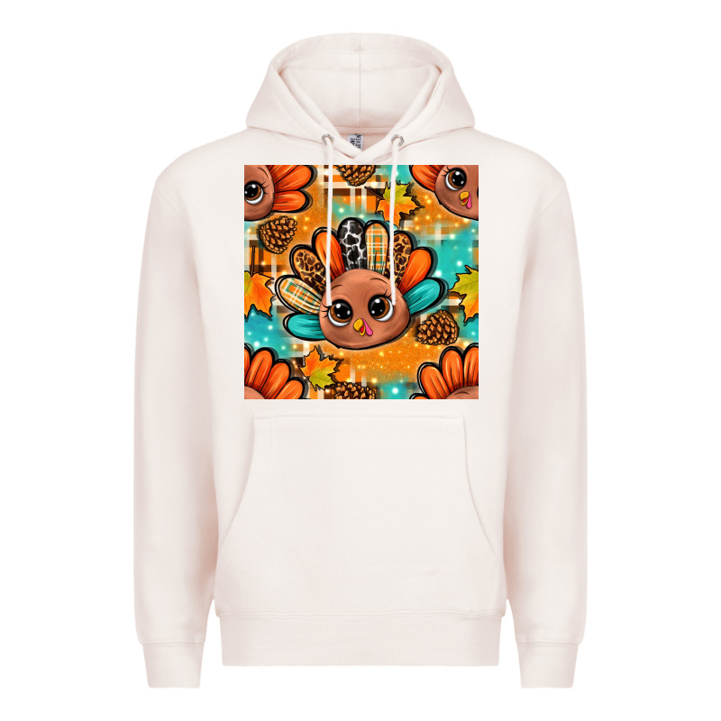 Thanksgiving Turkey And Cone With Tartan Seamless Pattern Bbs Premium Hoodie by BundleAndBundleShop | Teevron