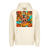 Tofu thanksgiving turkey and cone with tartan seamless pattern bbs Premium Hoodie - BundleAndBundleShop