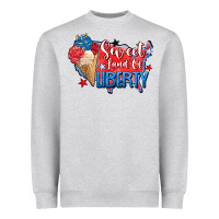 Heather Grey sweet land of liberty Heavyweight Sweatshirt - Zillion Design Studio
